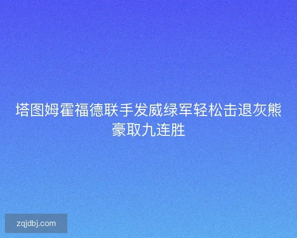 塔图姆霍福德联手发威绿军轻松击退灰熊豪取九连胜